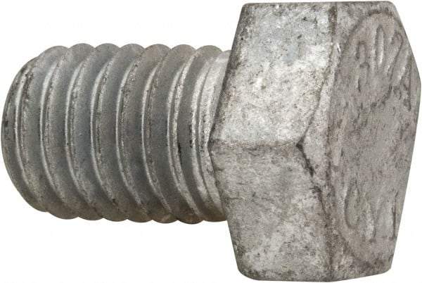 Value Collection - 1/2-13 Thread, 3/4" Length Under Head, Steel Hex Head Bolt - Hot Dipped Galvanized Coated, UNC Thread, ASTM A307, Grade 2 - Top Tool & Supply