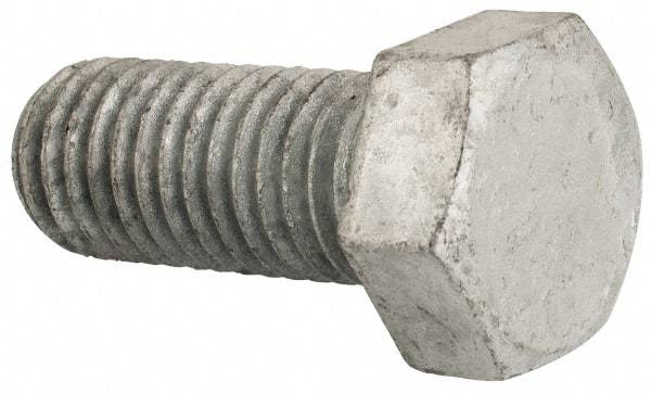 Value Collection - 5/8-11 Thread, 1-1/2" Length Under Head, Steel Hex Head Bolt - Hot Dipped Galvanized Coated, UNC Thread, ASTM A307, Grade 2 - Top Tool & Supply