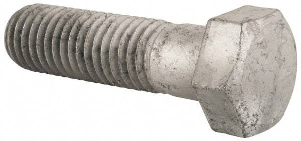 Value Collection - 5/8-11 Thread, 2-1/4" Length Under Head, Steel Hex Head Bolt - Hot Dipped Galvanized Coated, UNC Thread, ASTM A307, Grade 2 - Top Tool & Supply