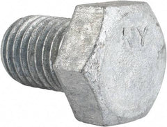 Value Collection - 3/4-10 Thread, 1" Length Under Head, Steel Hex Head Bolt - Hot Dipped Galvanized Coated, UNC Thread, ASTM A307, Grade 2 - Top Tool & Supply