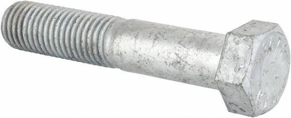 Value Collection - 3/4-10 Thread, 4" Length Under Head, Steel Hex Head Bolt - Hot Dipped Galvanized Coated, UNC Thread, ASTM A307, Grade 2 - Top Tool & Supply