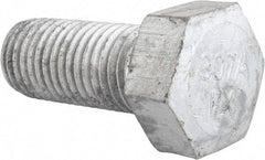 Value Collection - 7/8-9 Thread, 2" Length Under Head, Steel Hex Head Bolt - Hot Dipped Galvanized Coated, UNC Thread, ASTM A307, Grade 2 - Top Tool & Supply