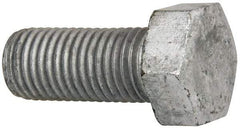 Value Collection - 1-8 Thread, 2-1/4" Length Under Head, Steel Hex Head Bolt - Hot Dipped Galvanized Coated, UNC Thread, ASTM A307, Grade 2 - Top Tool & Supply