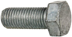 Value Collection - 1-8 Thread, 2-1/2" Length Under Head, Steel Hex Head Bolt - Hot Dipped Galvanized Coated, UNC Thread, ASTM A307, Grade 2 - Top Tool & Supply