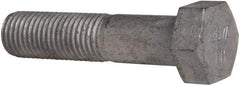 Value Collection - 1-8 Thread, 4-1/2" Length Under Head, Steel Hex Head Bolt - Hot Dipped Galvanized Coated, UNC Thread, ASTM A307, Grade 2 - Top Tool & Supply