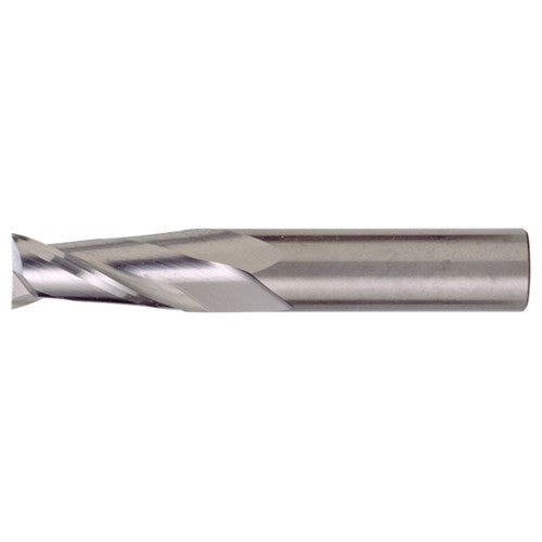 ‎3/8″ × 3/8″ × 1″ × 2-1/2″ RHS / RHC Solid Carbide 2-Flute Square End Single End General Purpose End Mill - TiCN - Exact Industrial Supply