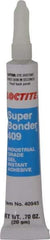 Loctite - 0.70 oz Tube Clear Instant Adhesive - Series 409, 75 sec Working Time, 24 hr Full Cure Time, Bonds to Metal, Plastic & Rubber - Top Tool & Supply