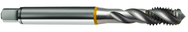 M2.3x0.40 6H 3-Flute Cobalt Yellow Ring Semi-Bottoming 40 degree Spiral Flute Tap-Bright - Top Tool & Supply