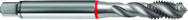 M2.5x0.45 6H 3-Flute Cobalt Red Ring Semi-Bottoming 40 degree Spiral Flute Tap-Bright - Top Tool & Supply