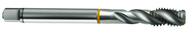 M12x1.75 6H 3-Flute Cobalt Yellow Ring Semi-Bottoming 40 degree Spiral Flute Tap-Bright - Top Tool & Supply