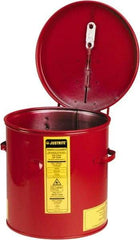 Justrite - 2 Gallon Capacity, 24-Gauge Coated Steel Body, Red Dip Tank - 10 Inch High x 9-3/8 Inch Diameter - Top Tool & Supply