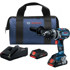 Bosch - 18 Volt 1/2" Keyless Chuck Cordless Hammer Drill - 0 to 31,500 BPM, 0 to 2,100 RPM, Reversible - Top Tool & Supply