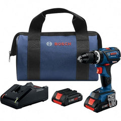 Bosch - 18 Volt 1/2" Keyless Chuck Cordless Hammer Drill - 0 to 28,500 BPM, 0 to 600 & 0 to 1,900 RPM, Reversible - Top Tool & Supply