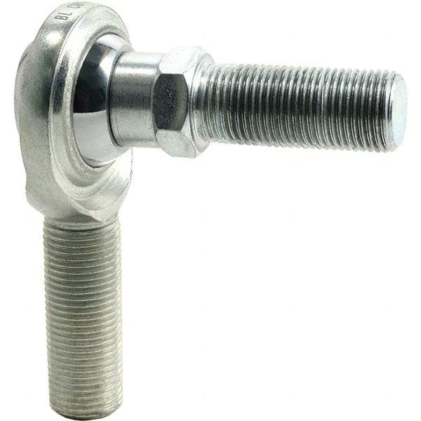 Tritan - 1/2" ID, 8,386 Lb Max Static Cap, Male Spherical Rod End - 1/2-20 RH, 5/8" Shank Diam, 1-1/2" Shank Length, Zinc Plated Carbon Steel with Low Carbon Steel Raceway - Top Tool & Supply