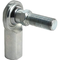 Tritan - 5/8" ID, 9,800 Lb Max Static Cap, Female Spherical Rod End - 5/8-18 UNF RH, 3/4" Shank Diam, 1-3/8" Shank Length, Zinc Plated Carbon Steel with Low Carbon Steel Raceway - Top Tool & Supply