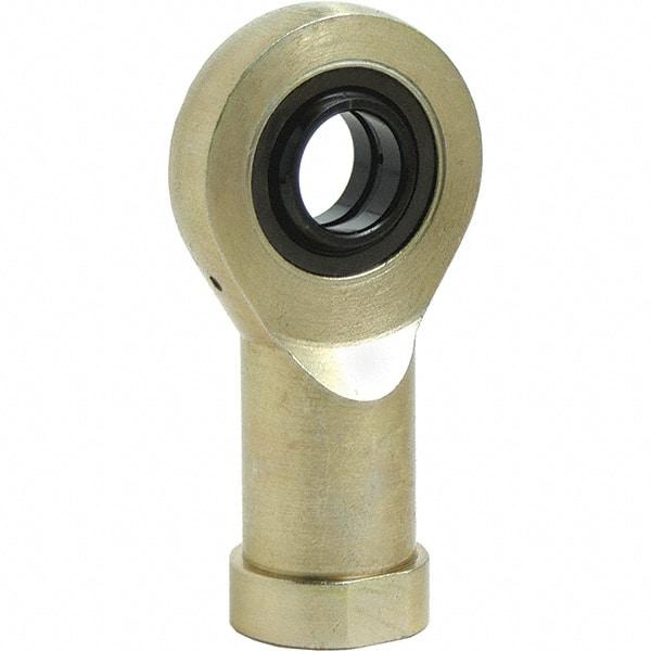 Tritan - 0.4724" ID, 2-1/8" Max OD, 5,508 Lb Max Static Cap, Female Spherical Rod End - M12 RH, 0.3937" Shank Diam, 0.9055" Shank Length, Zinc Plated Carbon Steel with 52100/MoS2 Coated Raceway - Top Tool & Supply