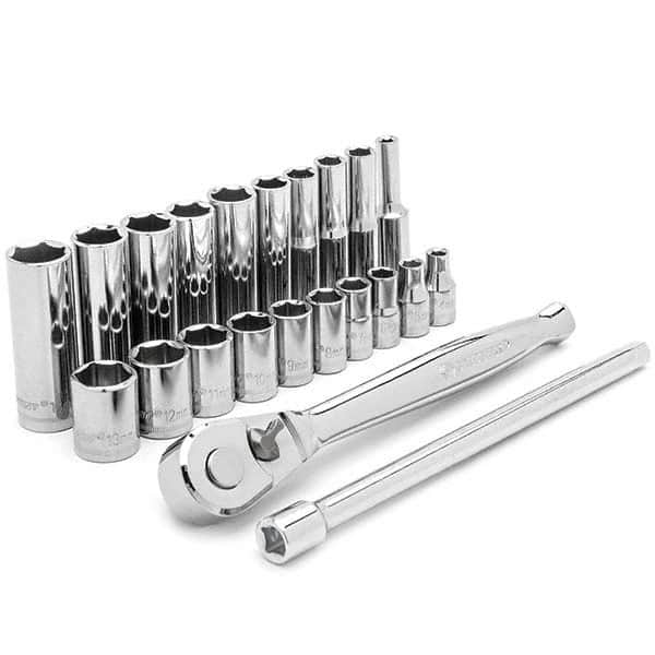 Crescent - Socket Sets Measurement Type: Metric Drive Size: 1/4 - Top Tool & Supply