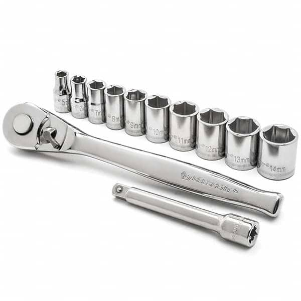 Crescent - Socket Sets Measurement Type: Metric Drive Size: 1/4 - Top Tool & Supply