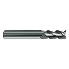 1/2" Dia. - 3" OAL - 45° Helix Bright Carbide End Mill - 3 FL - Top Tool & Supply