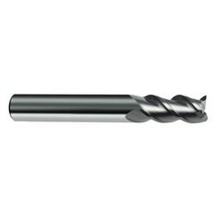 2.5mm Dia. - 32mm OAL - 45° Helix Bright Carbide End Mill - 3 FL - Top Tool & Supply