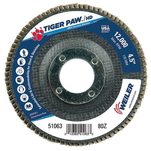 Weiler - Flap Discs Abrasive Type: Coated Flap Disc Type: Type 29 - Top Tool & Supply