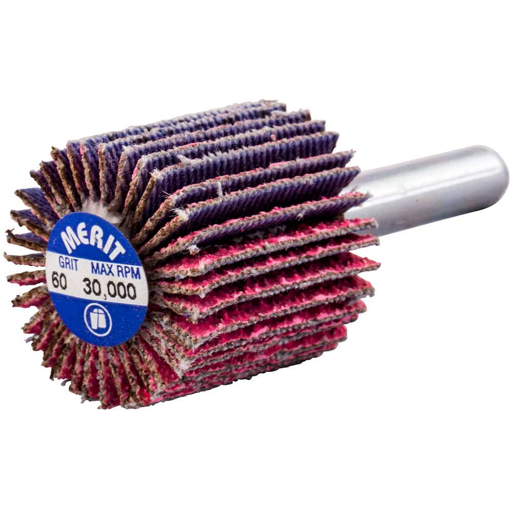 Merit Abrasives - Mounted Flap Wheels Abrasive Type: Coated Outside Diameter (Inch): 1 - Top Tool & Supply