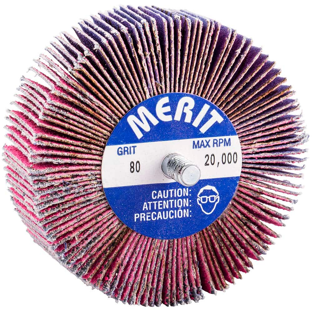 Merit Abrasives - 3 x 1" 80 Grit Ceramic Alumina Unmounted Flap Wheel - Top Tool & Supply