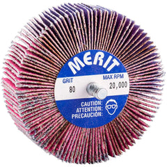 Merit Abrasives - 3 x 1" 80 Grit Ceramic Alumina Unmounted Flap Wheel - Top Tool & Supply