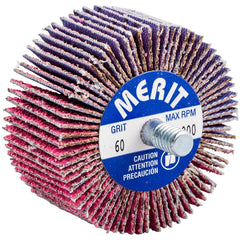 Merit Abrasives - 2 x 1" 60 Grit Ceramic Alumina Unmounted Flap Wheel - Top Tool & Supply