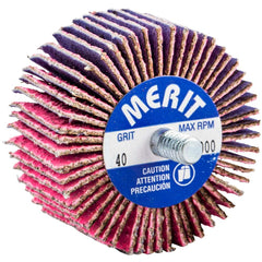 Merit Abrasives - 2 x 1" 40 Grit Ceramic Alumina Unmounted Flap Wheel - Top Tool & Supply