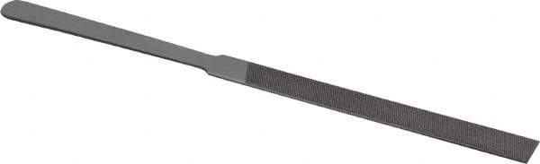 Nicholson - 5-1/4" Long, Flat American-Pattern File - Double Cut, 0.44" Overall Thickness, Handle - Top Tool & Supply