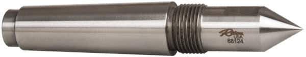 Riten - 1" Head Diam, Steel Long Point Solid Dead Center - 4MT Morse Taper, 1" Point Diam, 2-1/4" Point Length - Top Tool & Supply