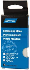 Norton - 4" Long x 2" Wide x 3/8" Thick, Novaculite Sharpening Stone - Rectangle, Ultra Fine Grade - Top Tool & Supply