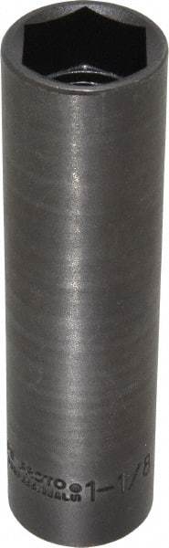 Proto - 1/2" Drive 1-1/8" Deep Impact Socket - 6 Points, 5-3/4" OAL - Top Tool & Supply