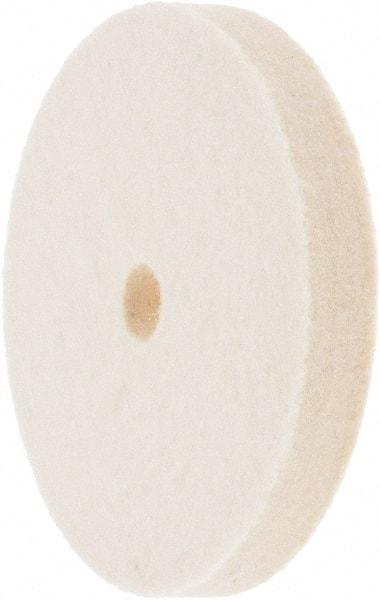 Value Collection - 4" Diam x 1/2" Thick Unmounted Buffing Wheel - 1 Ply, Polishing Wheel, 1/2" Arbor Hole, Medium Density - Top Tool & Supply