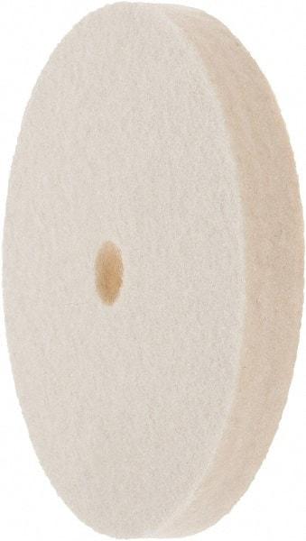 Value Collection - 4" Diam x 1/2" Thick Unmounted Buffing Wheel - 1 Ply, Polishing Wheel, 1/2" Arbor Hole, Soft Density - Top Tool & Supply