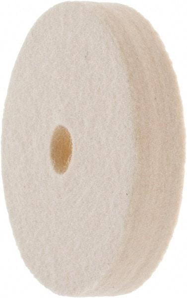 Value Collection - 3" Diam x 1/2" Thick Unmounted Buffing Wheel - 1 Ply, Polishing Wheel, 1/2" Arbor Hole, Hard Density - Top Tool & Supply