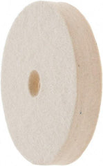 Value Collection - 3" Diam x 1/2" Thick Unmounted Buffing Wheel - 1 Ply, Polishing Wheel, 1/2" Arbor Hole, Medium Density - Top Tool & Supply