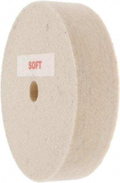 Value Collection - 4" Diam x 1" Thick Unmounted Buffing Wheel - 1 Ply, Polishing Wheel, 1/2" Arbor Hole, Medium Density - Top Tool & Supply