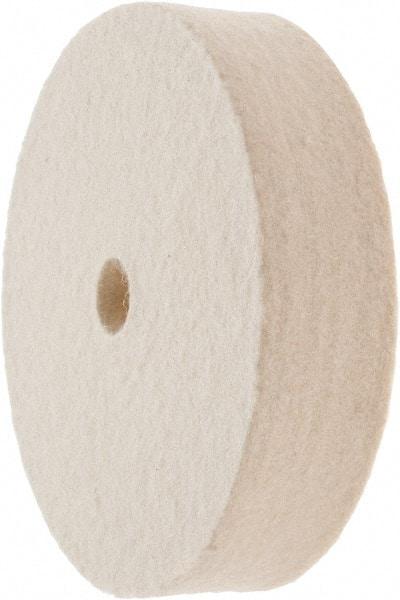 Value Collection - 4" Diam x 1" Thick Unmounted Buffing Wheel - 1 Ply, Polishing Wheel, 1/2" Arbor Hole, Soft Density - Top Tool & Supply