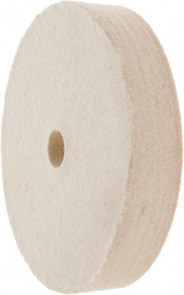 Value Collection - 4" Diam x 3/4" Thick Unmounted Buffing Wheel - 1 Ply, Polishing Wheel, 1/2" Arbor Hole, Hard Density - Top Tool & Supply