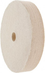 Value Collection - 4" Diam x 3/4" Thick Unmounted Buffing Wheel - 1 Ply, Polishing Wheel, 1/2" Arbor Hole, Hard Density - Top Tool & Supply