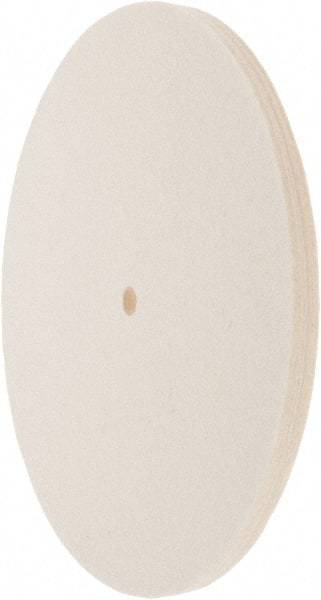 Value Collection - 10" Diam x 1/2" Thick Unmounted Buffing Wheel - 1 Ply, Polishing Wheel, 1/2" Arbor Hole, Soft Density - Top Tool & Supply