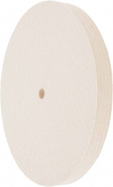 Value Collection - 8" Diam x 3/4" Thick Unmounted Buffing Wheel - 1 Ply, Polishing Wheel, 1/2" Arbor Hole, Medium Density - Top Tool & Supply