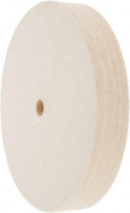 Value Collection - 6" Diam x 1" Thick Unmounted Buffing Wheel - 1 Ply, Polishing Wheel, 1/2" Arbor Hole, Medium Density - Top Tool & Supply