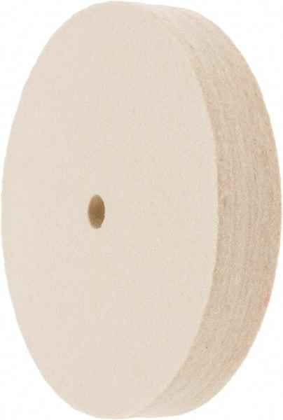 Value Collection - 6" Diam x 1" Thick Unmounted Buffing Wheel - 1 Ply, Polishing Wheel, 1/2" Arbor Hole, Soft Density - Top Tool & Supply