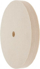 Value Collection - 6" Diam x 3/4" Thick Unmounted Buffing Wheel - 1 Ply, Polishing Wheel, 1/2" Arbor Hole, Hard Density - Top Tool & Supply