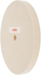 Value Collection - 6" Diam x 1/2" Thick Unmounted Buffing Wheel - 1 Ply, Polishing Wheel, 1/2" Arbor Hole, Hard Density - Top Tool & Supply