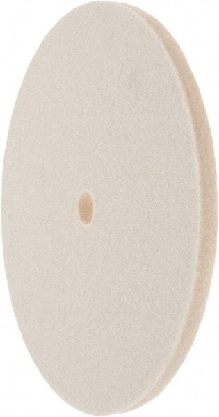 Value Collection - 6" Diam x 1/4" Thick Unmounted Buffing Wheel - 1 Ply, Polishing Wheel, 1/2" Arbor Hole, Hard Density - Top Tool & Supply