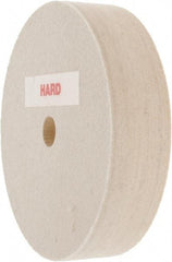 Value Collection - 4" Diam x 1" Thick Unmounted Buffing Wheel - 1 Ply, Polishing Wheel, 1/2" Arbor Hole, Hard Density - Top Tool & Supply